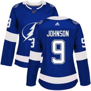 Damen Tampa Bay Lightning Trikot Tyler Johnson 9 Blau Authentic